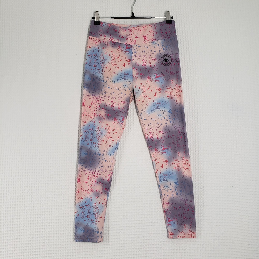 Converse All Star Leggings Girls Large Pink Blue Splatter Tie Dye Whimsy Galaxy